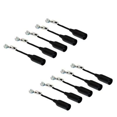 Produktbild von 10er Pack Baufassung Lampenfassung Renovierfassung Fassung E14 schwarz