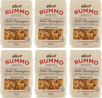 Produktbild von 6er-Pack Rummo Pasta Fusillotti N°155,Italienische Nudeln aus Hartweizengrieß,Italienische Pasta 500g