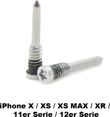 Produktbild von 2x iPhone X XS XR 11 12 PRO MAX Pentalobe Lcd Schraube Screws Silber