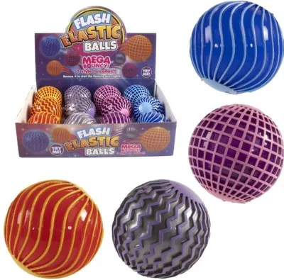Immagine prodotto di Kidsfun Palline rimbalzanti giocattolo 6 cm con luci - Set da 12 pezzi