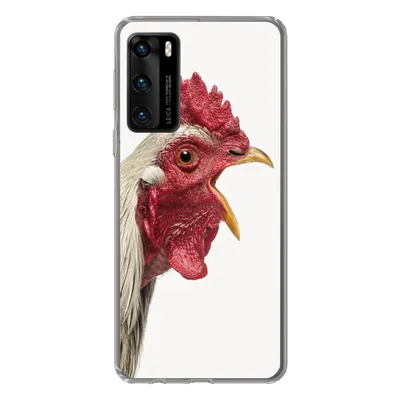 Produktbild von MuchoWow® Handyhülle Schutzhülle Hülle für Huawei P40 Hahn - Tiere - Bauernhoftiere - Jungen - Kinder - Mädchen Silikon Softcase Handy Hülle - Handytasche