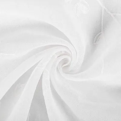 Immagine prodotto di set di 2 tende Tende Sciarpe per tende Fiori ricamati Con passanti Aspetto lino Confezione doppia Tende per tende Tenda per finestre Tenda decorativa per soggiorno Camera da letto