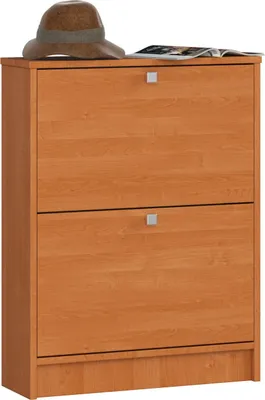 Immagine prodotto di Scarpiera in Legno di Olivo con 2 Porte Inclinate 60 cm per 6 Paia di Scarpe