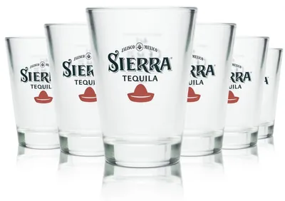 Produktbild von 6x Sierra Tequila Glas 4cl Shotgläser Schnapsgläser Kurze Geeicht Gastro Kneipe
