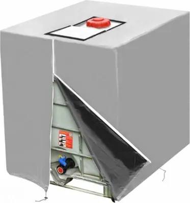 Produktbild von Sonnenschutzplane für 1000L Tanks, Anti-Staub- und UV-Abdeckung für IBC Regenwassertanks, Maße: 116 x 100 x 120 cm