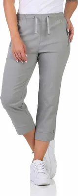 Produktbild von Caprihose kurze Chino für Damen mit Stretch19-27 luftige Sommer Hose Gummizug