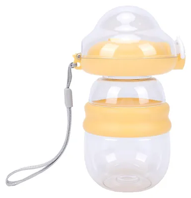 Produktbild von Tragbare Hundewasserflasche mit Futterbehälter, auslaufsicherer Spender für unterwegs, für Spaziergänge, Haustiere, 350 ml