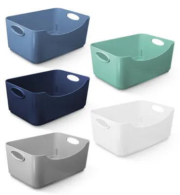 Produktbild von Aufbewahrungskorb Aufbewahrungsbox Organizer - 22,3 x 14,8 x 10 cm - 5 Stück - Kunststoff PP - Küche und Badezimmer