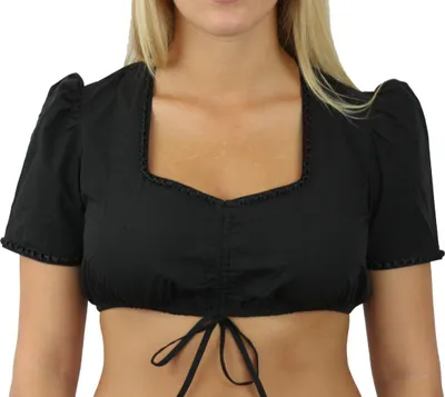 Produktbild von Dirndlbluse Halfing satin schwarz 35cm 32
