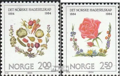 Produktbild von Briefmarken Norwegen 1984 Mi 906-907 (kompl.Ausg.) postfrisch Gartenbaugesellschaft