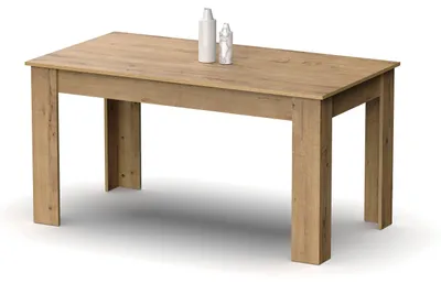 Rechteckiger Esstisch 140x80 cm Eiche Gold für 6 Personen