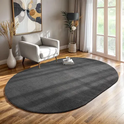 Produktbild von Teppich Kurzflor Weich Wohnzimmerteppich Anti-Rutsch, 140x200 cm
