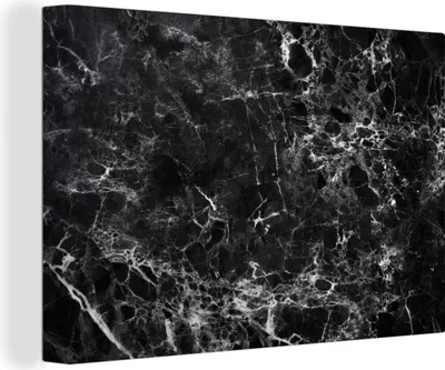 Obrázok produktu pre OneMillionCanvasses® - Obrazy na plátne - 140x90 cm, Mramor - Vzor - Čierna - Biela, Nástenná dekorácia