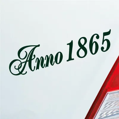 Produktbild von Auto Aufkleber Deko Home ANNO 1865 Vintage 20x5 cm Dunkelgrün Sticker Heckscheibenaufkleber