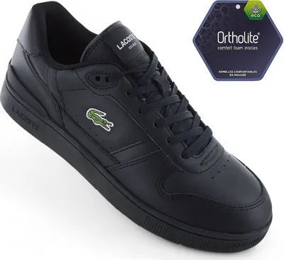 Produktbild von LACOSTE T-Clip Set 224 - Herren Sneakers Schuhe Leder Schwarz 748SMA003102H , EU 40.5 UK 7