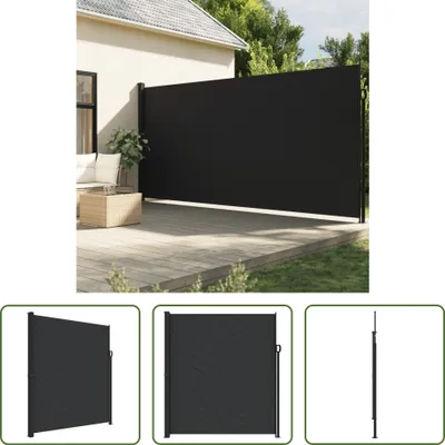 Zdjęcie produktu dla Wysuwana markiza boczna Living Store czarna 220x600 cm