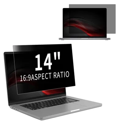 Imagen del producto de Protector de pantalla para portátil de 14 pulgadas con filtro antirreflejos y filtro de luz azul