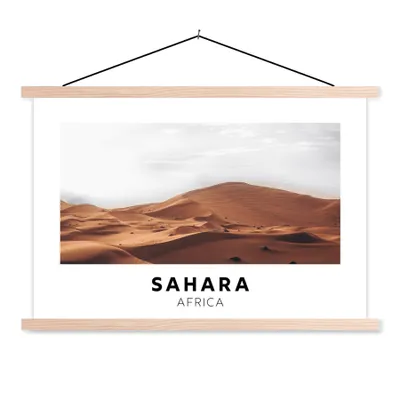Produktbild von MuchoWow® Textilposter Afrika - Sand - Natur 60x40 cm mit holzfarbenen Rahmen - Bilder