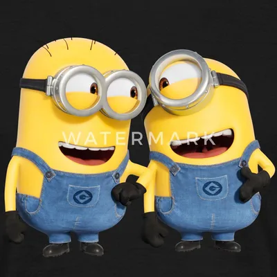 Produktbild von Spreadshirt Minions Despicable Me Phil Und Stuart Männer T-Shirt, XXL, Schwarz