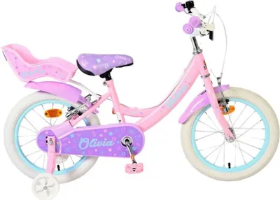 Obrázok produktu pre Detské bicykle Volare Olivia – dievčenské – 16 palcov – ružové – dve ručné brzdy