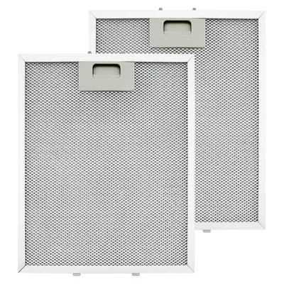 Two metal mesh filters for a range hood, presented against a white background.