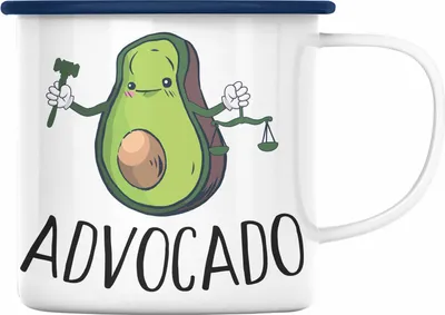 Produktbild von Trendation - Jurist Emaille Tasse Geschenk Anwalt Jura Student Examen Geschenkidee (Blau)