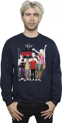 Produktbild von The Big Bang Theory - "IQ Group" Sweatshirt für Herren BI11067 (M) (Marineblau)