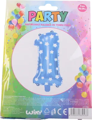 Produktbild von Aufblasbarer Ball – Nummer 1 blau