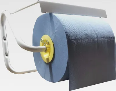 Produktbild von 1 Wandhalter in Weiss + 1Rolle Putzpapier 2 lagig Putztuchrolle
