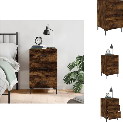 Immagine prodotto di vidaXL Comodino rovere fumé 40x40x66 cm materiale a base di legno - Comodini