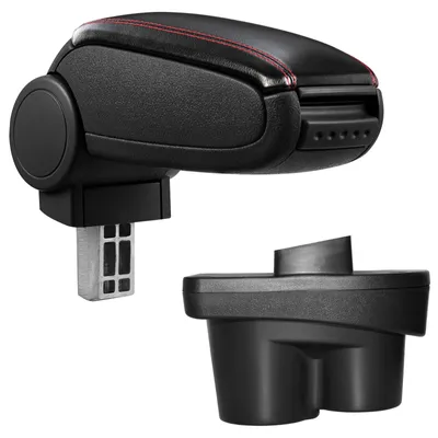 Produktbild von Armlehne Mittelarmlehne Leder Bezug schwarz / rot für Opel Corsa E ab 2014