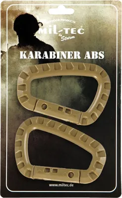 Produktbild von Taktischer Karabiner ABS Kunststoff 2er Set Coyote
