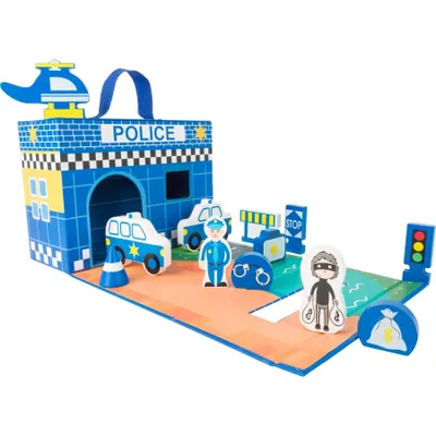 Produktbild von Small Foot 11113 Spielkoffer Polizeiwache, blau, 13-teilig (1 Set)