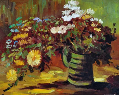 Produktbild von Vincent Van Gogh Kunstdruck Bild - Vase Mit Margeriten, 1886 (40 x 50 cm)