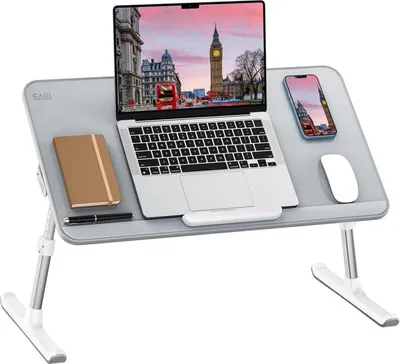 Zdjęcie produktu dla Regulowany stolik na laptopa do łóżka i sofy 17 cali 60*33 cm Szary