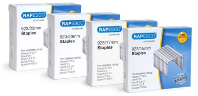 Produktbild von RAPESCO Heftklammern 923/15+17+20+23 mm verzinkt 4.000 Stück