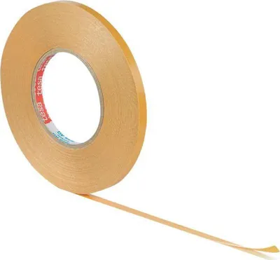 Productafbeelding van 5 rollen Tesa dubbelzijdige plakband, 5 meter x 1,5 cm, afplaktape, krepptape (1 meter = €0,60)