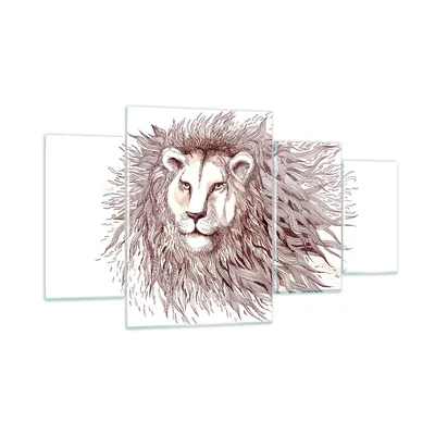 Produktbild von Bilder auf glas - Löwe König Tierwelt Pelz - 160x90cm - Glasbilder - Wandbilder - Kunstdruck - zum Aufhängen bereit - Wanddekoration aus Glas - Glas Bilder - Wandbild auf Glas - GDL160x90-3025
