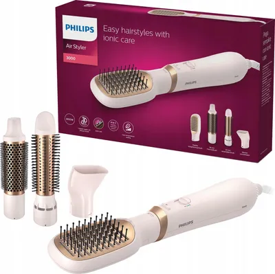 Produktbild von Philips | 2-in-1 Locken- und Haartrockner - BHA310/00 - Rosa - 800W - mit 4 Aufsätzen - Ionisierende Technologie - Locken mit Lockenstab