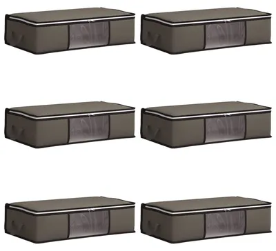 Immagine prodotto di vidaXL Contenitore con finestra laterale trasparente, 6 pezzi, grigio