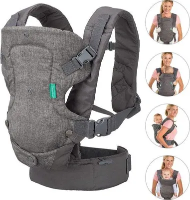 Immagine prodotto di Marsupio 4 in 1 - Marsupio ergonomico per neonati e bambini piccoli, con imbottitura regolabile davanti e dietro, per neonati fino a 3 anni (3-20 kg), grigio