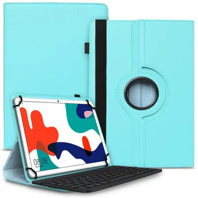 Produktbild von Tablet Tasche für Blackview Tab 90 Tastatur Hülle Case Bluetooth 360° DrehbarFarbe Uni 360 Taschen:Türkis