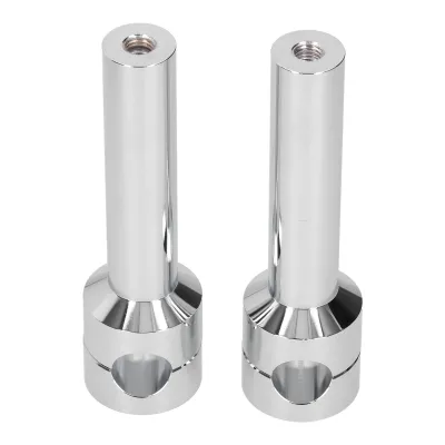 Image de Adaptateur universel pour rehausseurs de guidon à fixation ronde, pour guidons de moto de 22 mm de diamètre, chromé