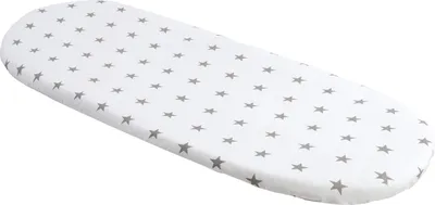 Produktbild von Spannbettlaken fur Kinderwagen 86x40cm Baumwolle graue Sterne