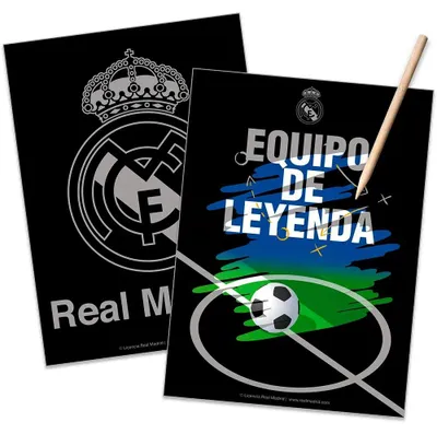 Obrázek produktu pro Sada stíracích obrázků Real Madrid Jedna velikost