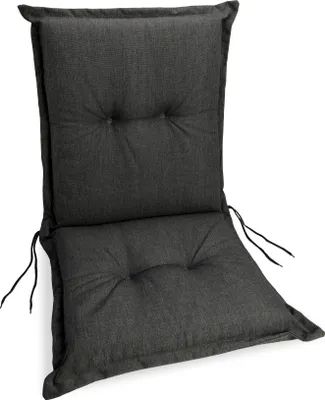 Produktbild von sunnypillow 1 Stück Gartenstuhlauflage Niedriglehner 100 x 50 x 9 cm  Auflage Polsterauflagen UV-Lichtecht Stuhlauflage Stuhlkissen  Anthrazit
