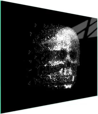 Produktbild von Glasschneidebrett 52x30 Totenkopf