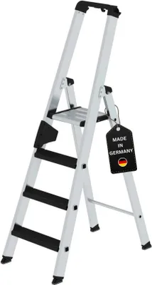 Produktbild von Stufen-Stehleiter einseitig begehbar mit clip-step relax 4 Stufen