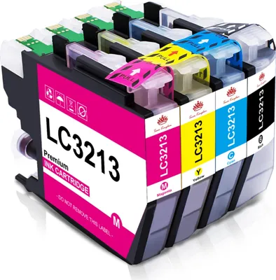 Produktbild von Kompatible LC3213 Ersatz für Brother LC-3213 LC-3211 Tintenpatrone für Brother MFC-J497DW DCP-J572DW MFC-J491DW MFC-J890DW MFC-J895DW DCP-J772DW DCP-J774DW (1 Schwarz, 1 Cyan, 1 Magenta, 1 Gelb)