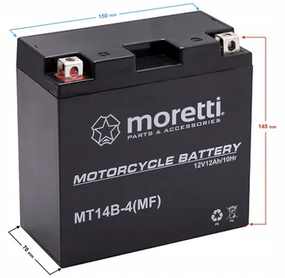 Image de Moretti AGM (Gel) MT14B Batteries